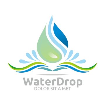 Logo Water Drop Symbol Icon Vector Business