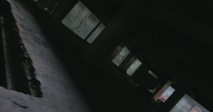 Shaky camera effect for horror movie project of creepy and dark abandoned place