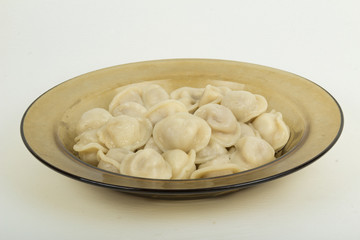 Plate with dumplings