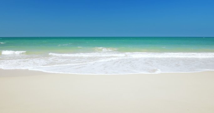 White sand beach of sea coast 