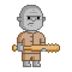 Pixel troll for 8 bit video game 