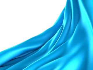 Blue Cloth Isolated On White