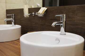 Interior of a hotel bathroom