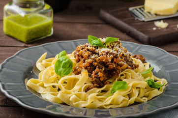 Fettuccine with Bolognese sauce