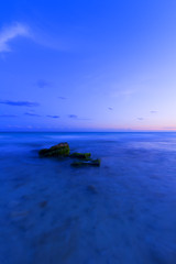 Obraz premium Sunset on the Caribbean beach.