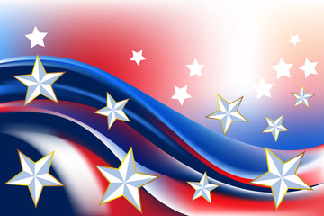Patriotic Background. 
Elements are in separate layers and grouped. Very easy to edit, It contains EPS10 with large resolution JPG.