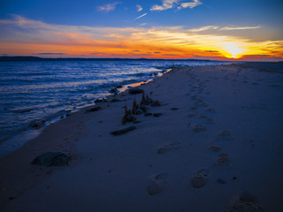 Sunset on the ocean.