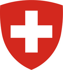 Coat of arms of Switzerland, vector illustration