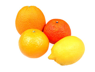 Mandarin, orange and lemon