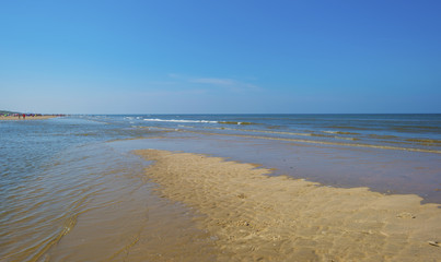 Beach along the North Sea in spring