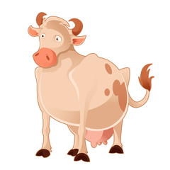Obraz na płótnie Canvas Cartoon Cow