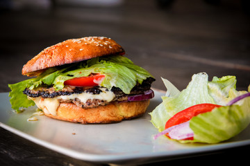 Homemade hamburger