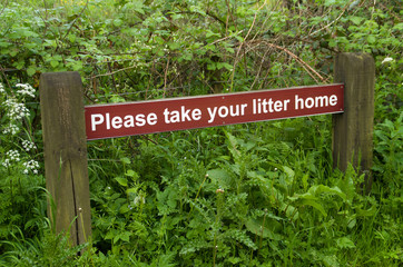 no litter sign