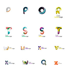 Set of universal company logo ideas, business icon collection
