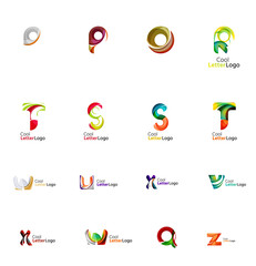 Set of universal company logo ideas, business icon collection