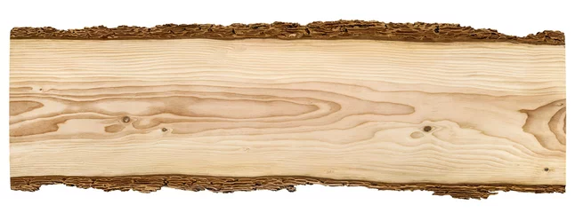 Wandaufkleber Schönes Holzbrett auf weißem Hintergrund © Smileus