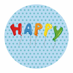 birthday ballon theme elements vector,eps