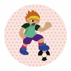 Sport soccer player theme elements vector,eps