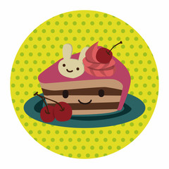 decorating cake flat icon elements background,eps10