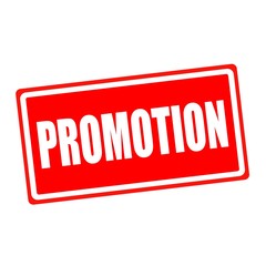 Fototapeta premium Promotion white stamp text on red backgroud