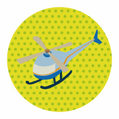 Transportation helicopter flat icon elements background,eps10