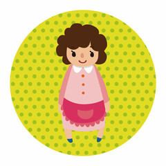 family mother character flat icon elements background,eps10