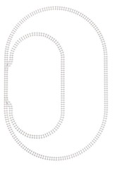 3d render of railway track