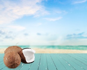Coconut, Tropical Climate, Isolated.