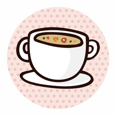 fast food soup flat icon elements,eps10