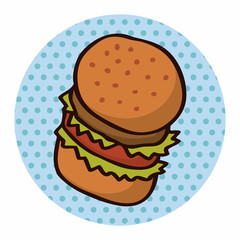 fast food hamburger flat icon elements,eps10