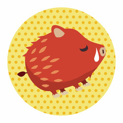 Animal wild pig cartoon