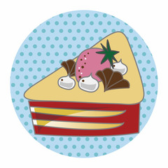 decorating cake theme elements vector,eps10