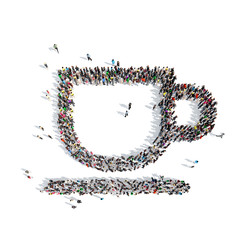 people in the shape of a cup  tea.