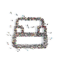 people in the shape of a chair.