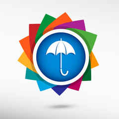Umbrella icon, vector illustration. Flat design style 