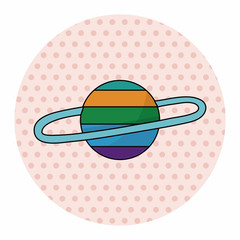 Space planet theme elements