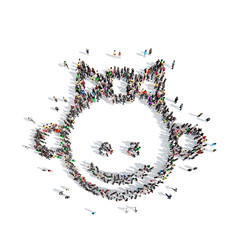 people in the shape of a child.