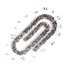 people in the shape of a chain.