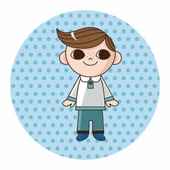 boy man cartoon theme elements