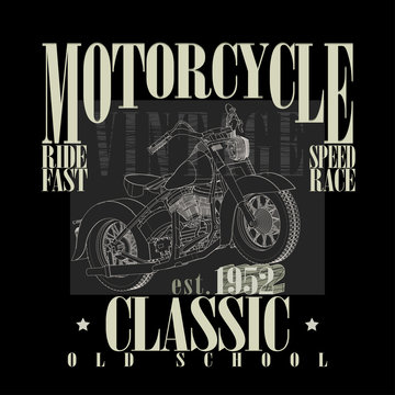 Motorcycle Typography Graphics
