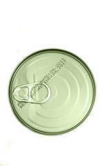 Food Tin Can Lid Isolated on White Background