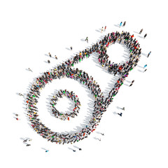  people in the shape of automotive parts.