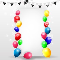 background with colorful balloons 
