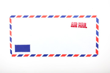 air mail stamped on the envelope