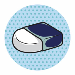 stationary eraser theme elements vector,eps