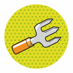 work tool shovel theme elements vector,eps