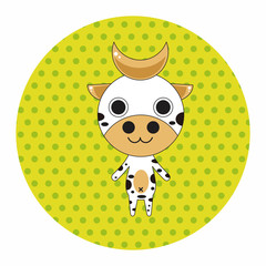 animal cow cartoon theme elements
