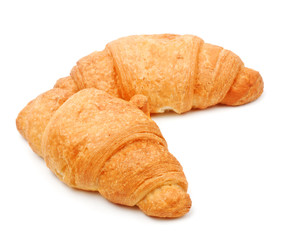 two fresh croissant