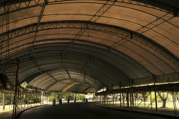 Tunnel caused Temporary from tents   