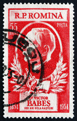 Postage stamp Romania 1954 Victor Babes, Romanian Physician